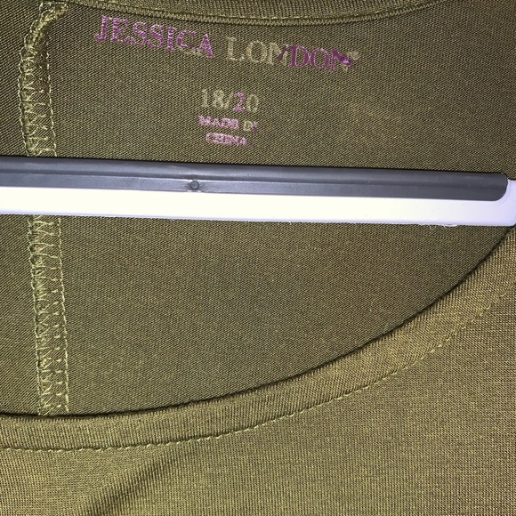 Woman’s olive green plus size tunic top - Picture 2 of 3